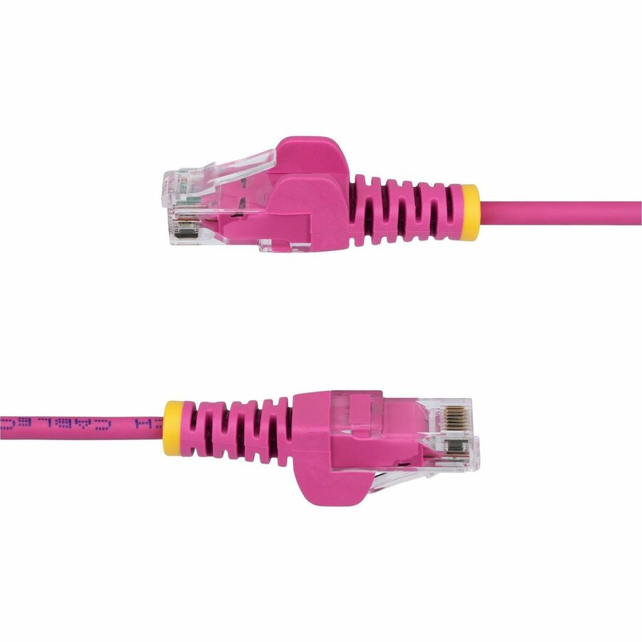 StarTech N6PAT3PKS 3ft Pink Slim CAT6 Ethernet Cable, Slim Snagless RJ45