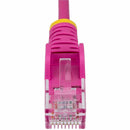 StarTech N6PAT3PKS 3ft Pink Slim CAT6 Ethernet Cable, Slim Snagless RJ45
