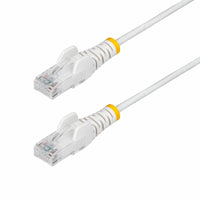 StarTech N6PAT6INWHS 6in White Slim CAT6 Ethernet Cable, Slim Snagless RJ45, UTP