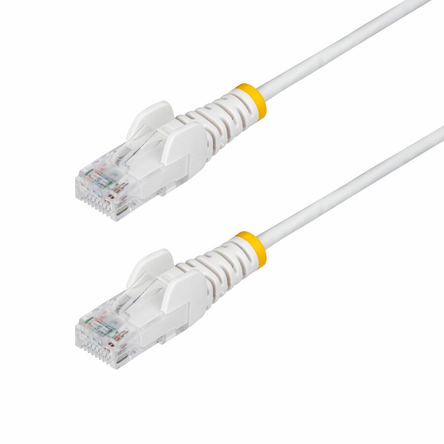 StarTech N6PAT6INWHS 6in White Slim CAT6 Ethernet Cable, Slim Snagless RJ45, UTP