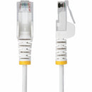 StarTech N6PAT6INWHS 6in White Slim CAT6 Ethernet Cable, Slim Snagless RJ45, UTP