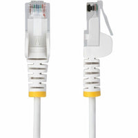 StarTech N6PAT6INWHS 6in White Slim CAT6 Ethernet Cable, Slim Snagless RJ45, UTP