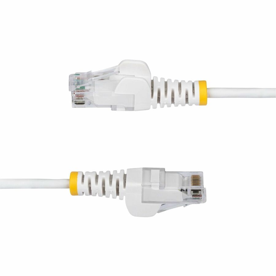 StarTech N6PAT6INWHS 6in White Slim CAT6 Ethernet Cable, Slim Snagless RJ45, UTP