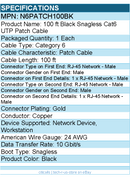 StarTech N6PATCH100BK 100ft CAT6 Ethernet Cable - Black Snagless