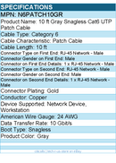 StarTech N6PATCH10GR 10ft CAT6 Ethernet Cable - Gray Snagless Gigabit