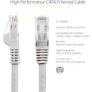 StarTech N6PATCH10GR 10ft CAT6 Ethernet Cable - Gray Snagless Gigabit