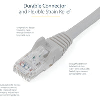 StarTech N6PATCH10GR 10ft CAT6 Ethernet Cable - Gray Snagless Gigabit