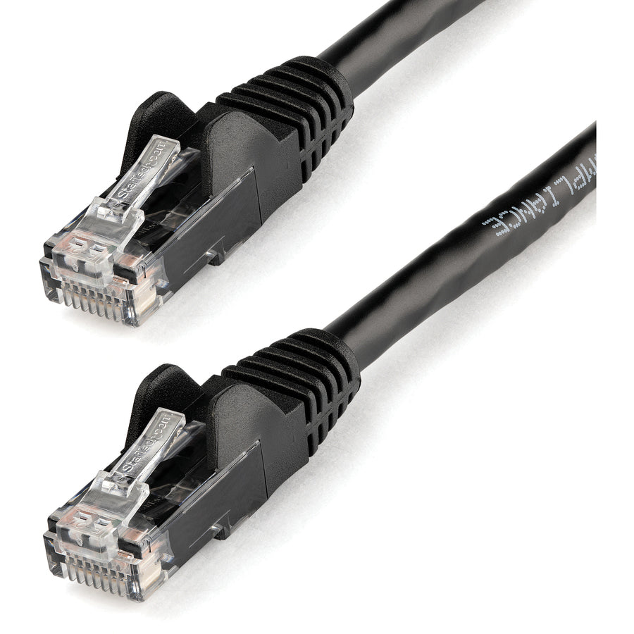 StarTech N6PATCH15BK 15ft CAT6 Ethernet Cable - Black Snagless Gigabit