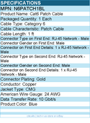 StarTech N6PATCH1BL 1ft CAT6 Ethernet Cable - Blue Snagless Gigabit