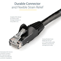 StarTech N6PATCH20BK 20ft CAT6 Ethernet Cable - Black Snagless Gigabit
