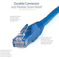 StarTech N6PATCH2BL 2ft CAT6 Ethernet Cable - Blue Snagless Gigabit