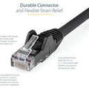 StarTech N6PATCH6INBK 6in CAT6 Ethernet Cable - Black Snagless Gigabit
