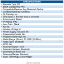 Sewoo NBS-FR85 Ring Scanner USB-C + Bluetooth Class 4.2, 500mAh DC5V