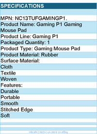 ASUS NC13TUFGAMINGP1 TUF Gaming P1 Gaming Mouse Pad