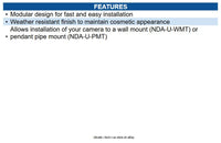 IQSIGHT NDA-5080-PIPW Pendant Interface Plate, Outdoor, 148mm