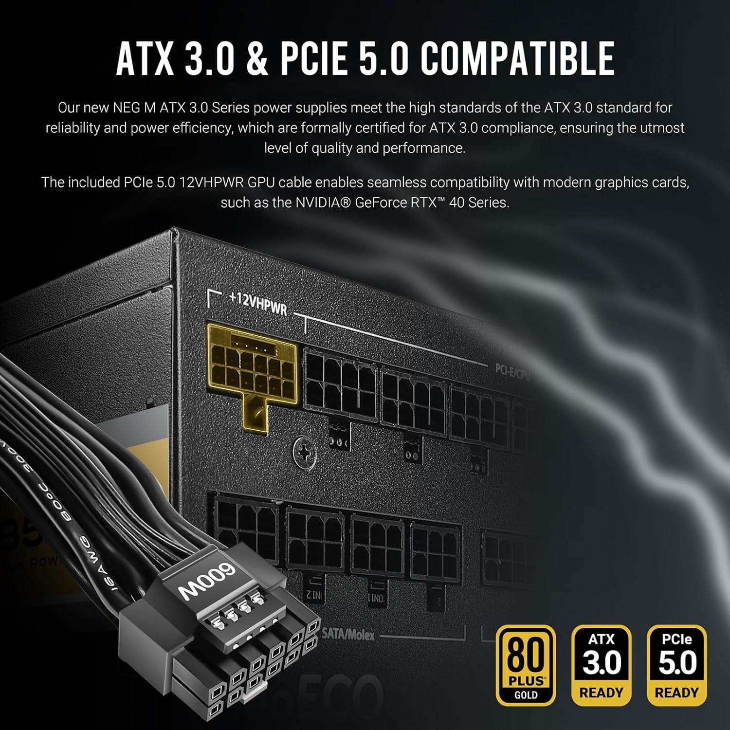 Antec NE1300G M ATX3.0 NeoECO Gold Modular NE1300G M - Power supply - 1300 Watt