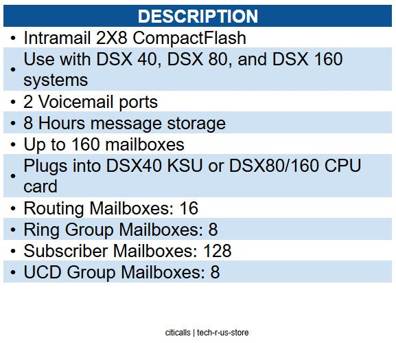 NEC NEC-1091060 VM DSX IntraMail 2 Port 8 Hour
