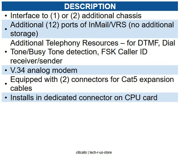 NEC NEC-BE116501 SL2100 Exp. Card for Base Chassis
