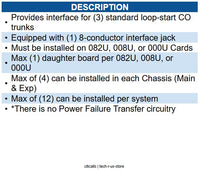 NEC NEC-BE116510 SL2100 3-Port CO Trunk card