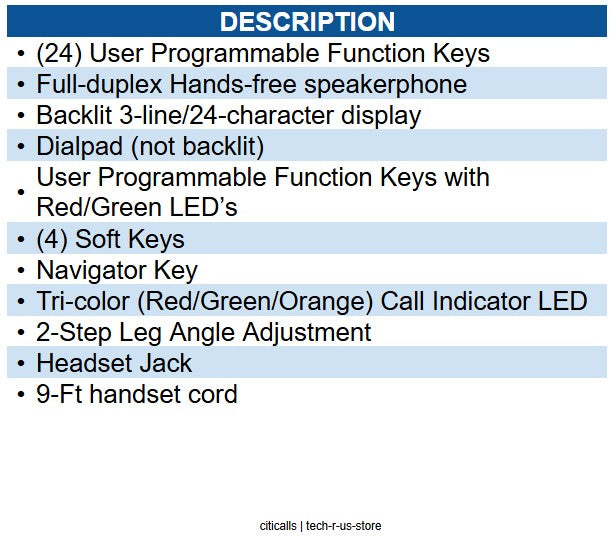 NEC NEC-BE117452 SL2100 Digital 24-Button Telephone (BK)