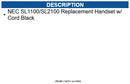 NEC NEC-Q24-FR000000128787 Replacement Handset with Cord Black