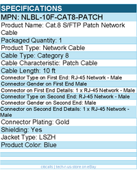StarTech NLBL-10F-CAT8-PATCH 10ft Blue CAT8 Ethernet Cable, Snagless RJ45