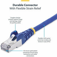 StarTech NLBL-3F-CAT8-PATCH 3ft Blue CAT8 Ethernet Cable, Snagless RJ45