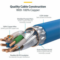 StarTech NLBL-3F-CAT8-PATCH 3ft Blue CAT8 Ethernet Cable, Snagless RJ45