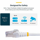 StarTech NLWH-6F-CAT8-PATCH 6ft White CAT8 Ethernet Cable, Snagless RJ45