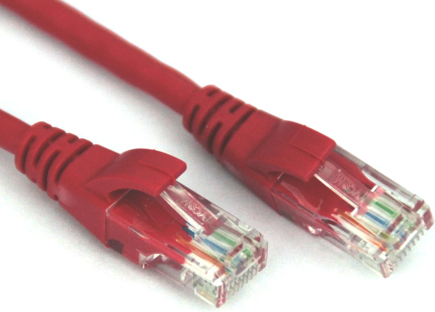 VCOM NP511B-7-RED Crossover cable - 7 ft - RJ-45 (M) to RJ-45 (M) - Red