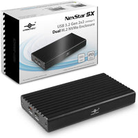 Vantec NST-262C3 NexStar SX USB 3.2 Gen2x2 (20Gbps*) Dual M.2 NVMe Enclosure
