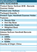 Adesso NUSCAN8HB - Barcode Scanner Holder for NuScan Handheld Barcode Scanners