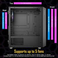 Antec NX200M RGB, Large Mesh Front Panel, USB3.0 - Mini-Tower M-ATX Gaming Case