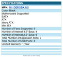 Lian Li O11DERGBX.US Dynamic EVO RGB Gaming Computer Glass Case Front USB Black