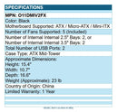 Lian Li O11DMIV2FX MINI V2 ATX Mid-Tower Computer Case Panoramic w 5 FANS Black