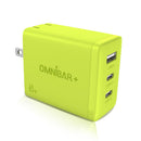 OMNIBAR OMN-GAN-3PUS65EB O16-000008 PLUS 65W USB C Charger - Fast Charging