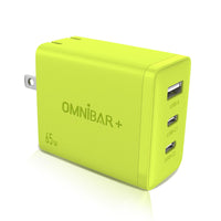 OMNIBAR OMN-GAN-3PUS65EB O16-000008 PLUS 65W USB C Charger - Fast Charging
