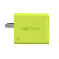 OMNIBAR OMN-GAN-3PUS65EB O16-000008 PLUS 65W USB C Charger - Fast Charging