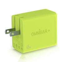 OMNIBAR OMN-GAN-3PUS65EB O16-000008 PLUS 65W USB C Charger - Fast Charging