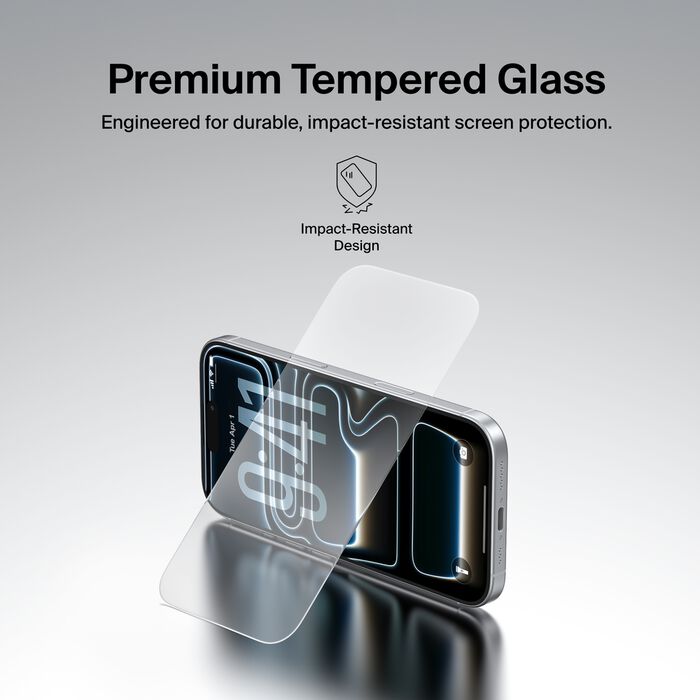 Belkin OVA220FQ ScreenForce TemperedGlass Screen Protector for iPhone 17 Pro