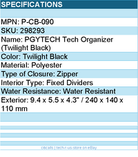 PGYTECH P-CB-090 Tech Pouch - Twilight Black -  Polyester - Retail