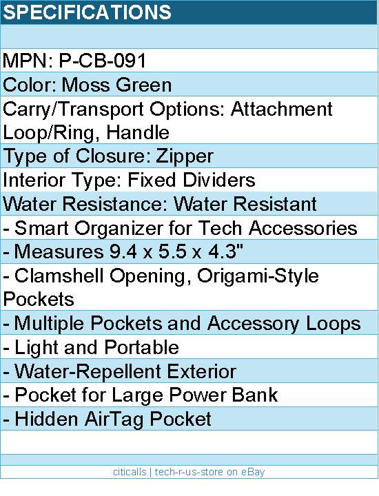 PGYTECH P-CB-091 Accessory - Tech Pouch(Moss Green) Retail