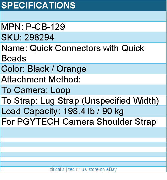 PGYTECH P-CB-129 Accessory - Quick Connectors With Quick Beads Retail