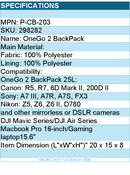PGYTECH P-CB-203 OneGo 2 BackPack 25L (Matte Black) Retail
