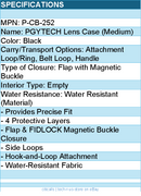PGYTECH P-CB-252 Accessory - Lens Case (Medium) Retail - Black