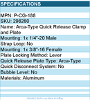 PGYTECH P-CG-188 Arca-Type Quick Release Clamp & Plate V2 Retail