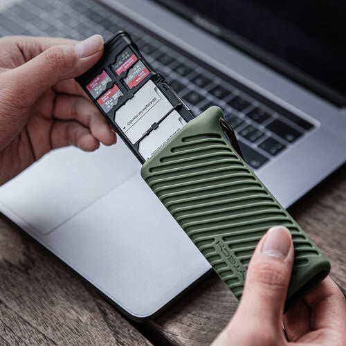PGYTECH P-GM-162 CreateMate High-speed Card Reader Case(Moss Green)