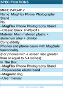 PGYTECH P-PG-017 MagFlex Phone Photography Stand(Classic Black) Retail