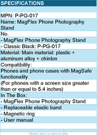 PGYTECH P-PG-017 MagFlex Phone Photography Stand(Classic Black) Retail