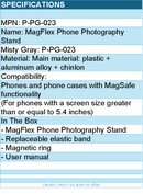 PGYTECH P-PG-023 Accessory - MagFlex Phone Photography Stand(Misty Gray) Retail
